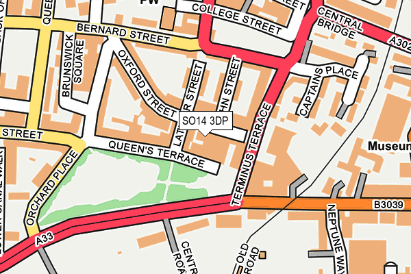 SO14 3DP map - OS OpenMap – Local (Ordnance Survey)