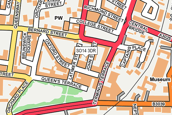 SO14 3DR map - OS OpenMap – Local (Ordnance Survey)
