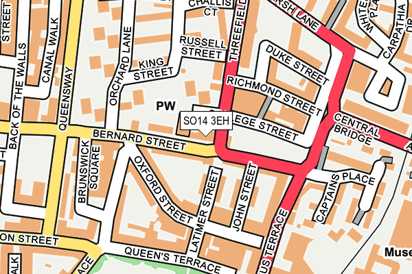 SO14 3EH map - OS OpenMap – Local (Ordnance Survey)
