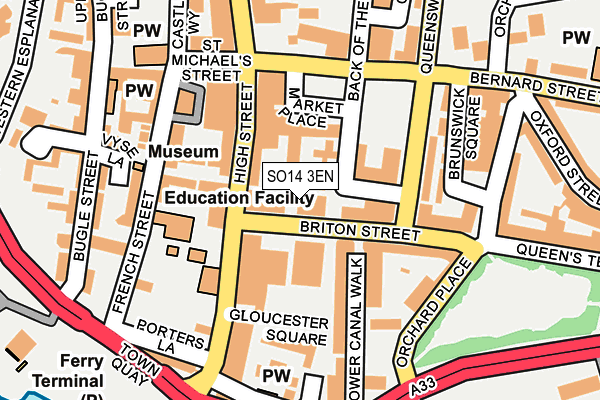 SO14 3EN map - OS OpenMap – Local (Ordnance Survey)