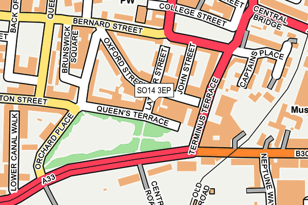 SO14 3EP map - OS OpenMap – Local (Ordnance Survey)
