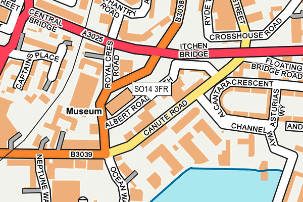 SO14 3FR map - OS OpenMap – Local (Ordnance Survey)