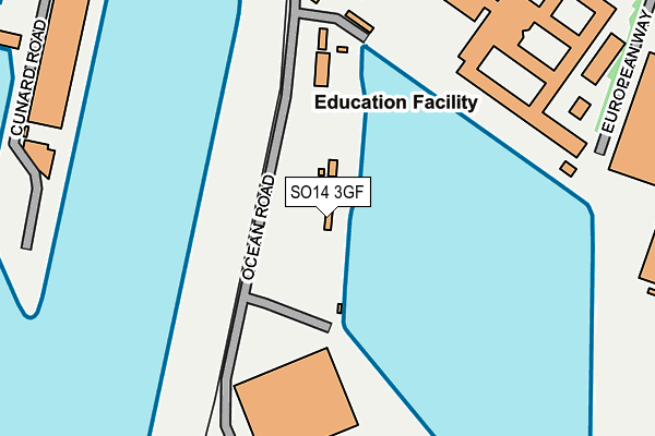 SO14 3GF map - OS OpenMap – Local (Ordnance Survey)