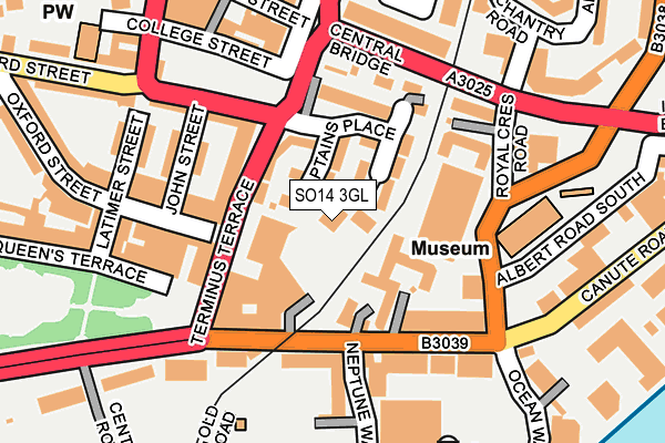 SO14 3GL map - OS OpenMap – Local (Ordnance Survey)
