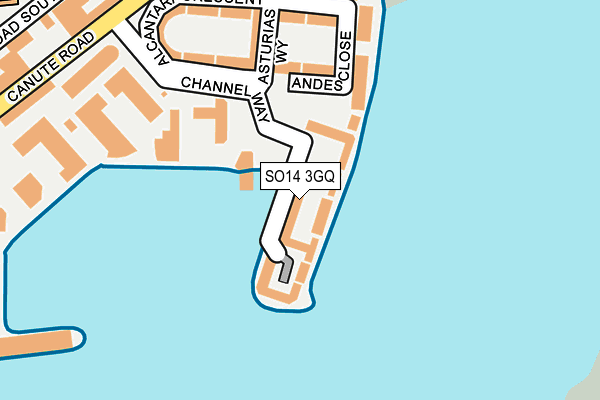 SO14 3GQ map - OS OpenMap – Local (Ordnance Survey)