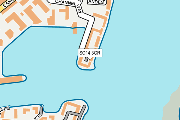 SO14 3GR map - OS OpenMap – Local (Ordnance Survey)