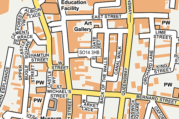 SO14 3HB map - OS OpenMap – Local (Ordnance Survey)