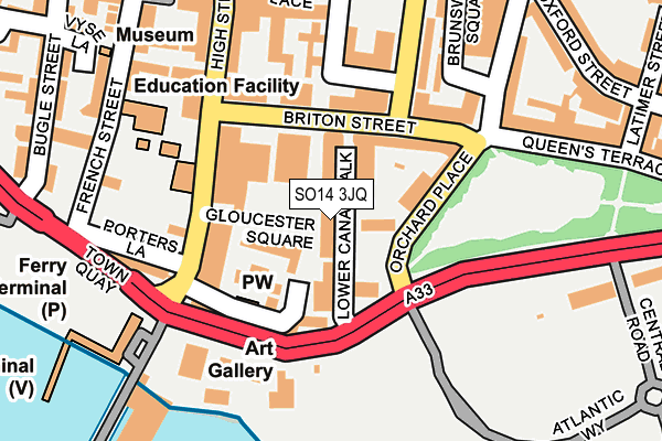 SO14 3JQ map - OS OpenMap – Local (Ordnance Survey)