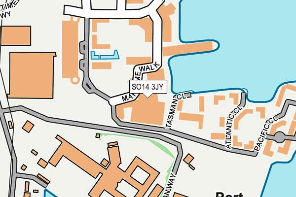 SO14 3JY map - OS OpenMap – Local (Ordnance Survey)