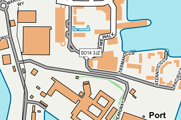 SO14 3JZ map - OS OpenMap – Local (Ordnance Survey)