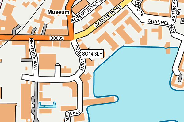 SO14 3LF map - OS OpenMap – Local (Ordnance Survey)