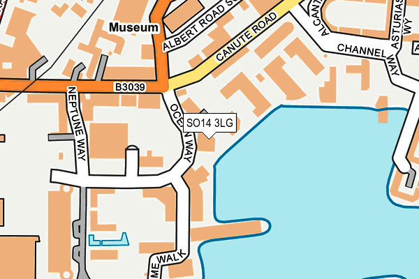 SO14 3LG map - OS OpenMap – Local (Ordnance Survey)