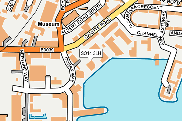 SO14 3LH map - OS OpenMap – Local (Ordnance Survey)