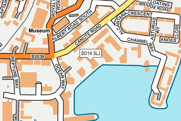 SO14 3LJ map - OS OpenMap – Local (Ordnance Survey)