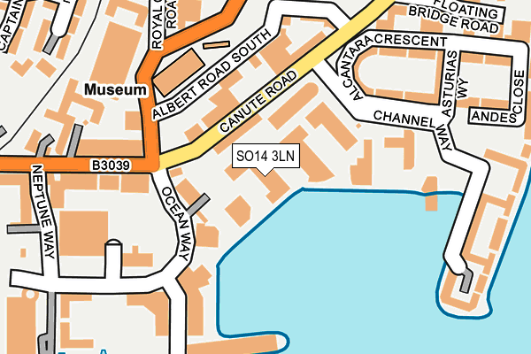 SO14 3LN map - OS OpenMap – Local (Ordnance Survey)