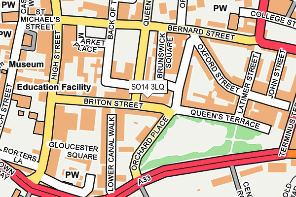 SO14 3LQ map - OS OpenMap – Local (Ordnance Survey)