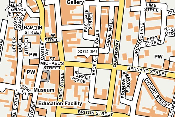 SO14 3PJ map - OS OpenMap – Local (Ordnance Survey)