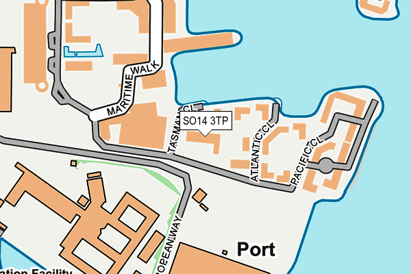 SO14 3TP map - OS OpenMap – Local (Ordnance Survey)