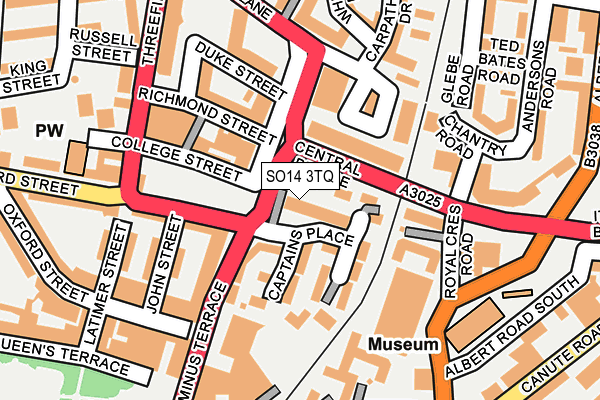 SO14 3TQ map - OS OpenMap – Local (Ordnance Survey)