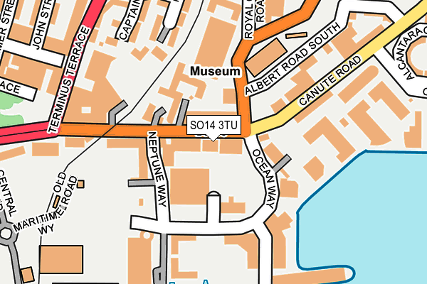 SO14 3TU map - OS OpenMap – Local (Ordnance Survey)