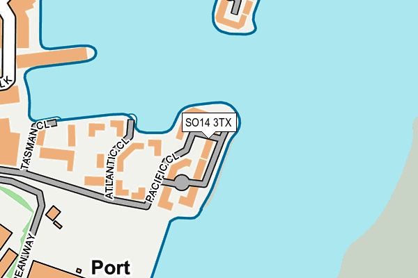 SO14 3TX map - OS OpenMap – Local (Ordnance Survey)