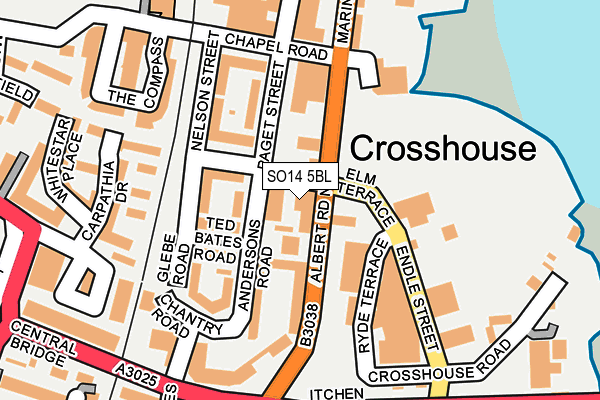 SO14 5BL map - OS OpenMap – Local (Ordnance Survey)