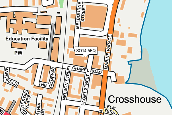 SO14 5FQ map - OS OpenMap – Local (Ordnance Survey)