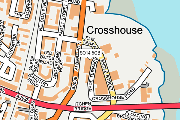 SO14 5GB map - OS OpenMap – Local (Ordnance Survey)