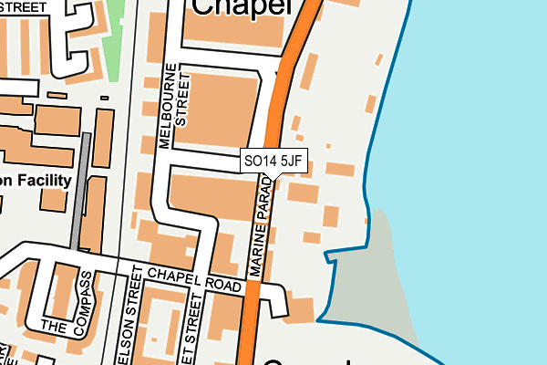 SO14 5JF map - OS OpenMap – Local (Ordnance Survey)