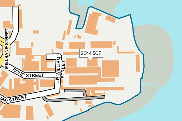 SO14 5QE map - OS OpenMap – Local (Ordnance Survey)