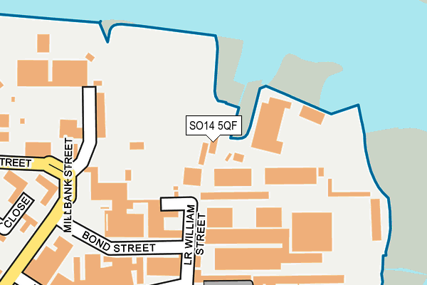 SO14 5QF map - OS OpenMap – Local (Ordnance Survey)