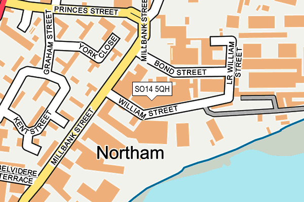 SO14 5QH map - OS OpenMap – Local (Ordnance Survey)