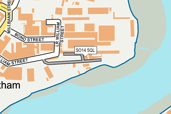 SO14 5QL map - OS OpenMap – Local (Ordnance Survey)