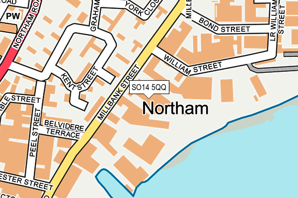 SO14 5QQ map - OS OpenMap – Local (Ordnance Survey)