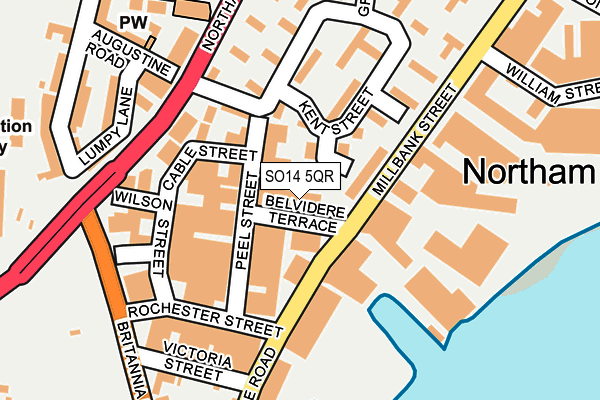 SO14 5QR map - OS OpenMap – Local (Ordnance Survey)