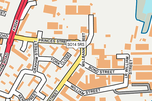 SO14 5RS map - OS OpenMap – Local (Ordnance Survey)