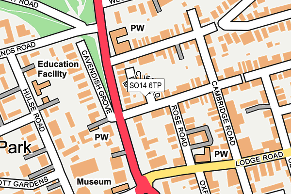 SO14 6TP map - OS OpenMap – Local (Ordnance Survey)