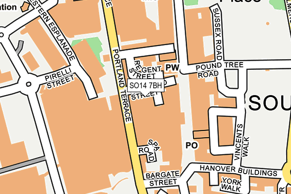 SO14 7BH map - OS OpenMap – Local (Ordnance Survey)