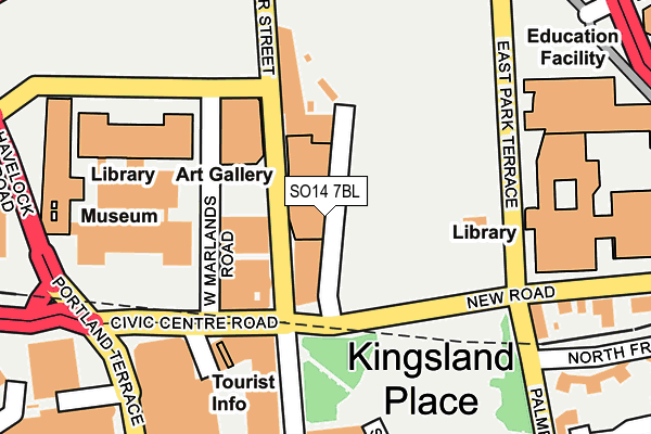 SO14 7BL map - OS OpenMap – Local (Ordnance Survey)