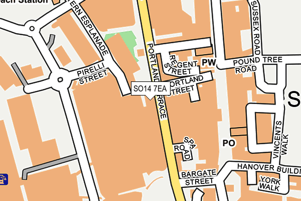 SO14 7EA map - OS OpenMap – Local (Ordnance Survey)