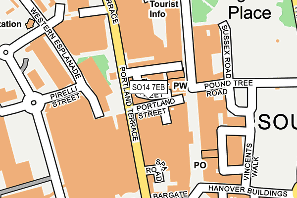 SO14 7EB map - OS OpenMap – Local (Ordnance Survey)