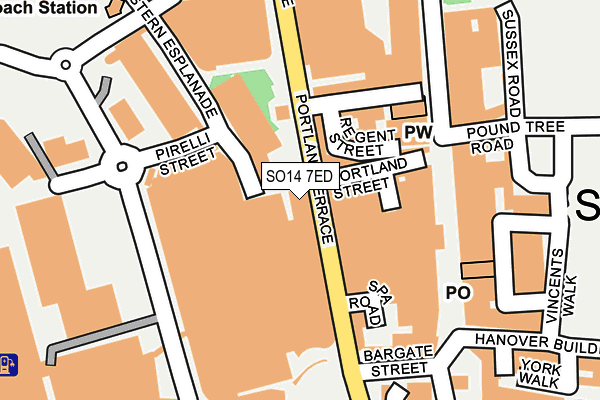 SO14 7ED map - OS OpenMap – Local (Ordnance Survey)