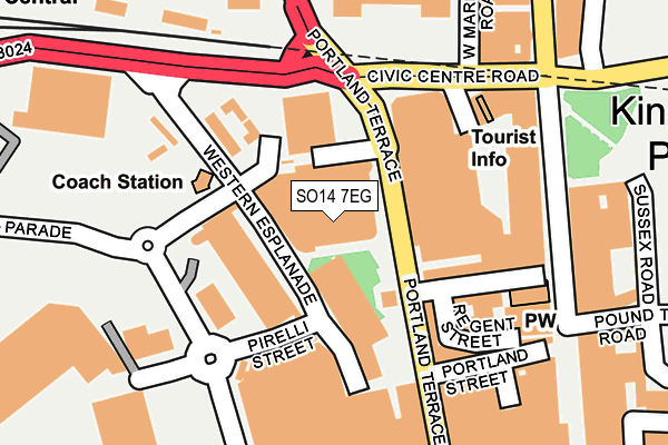 SO14 7EG map - OS OpenMap – Local (Ordnance Survey)