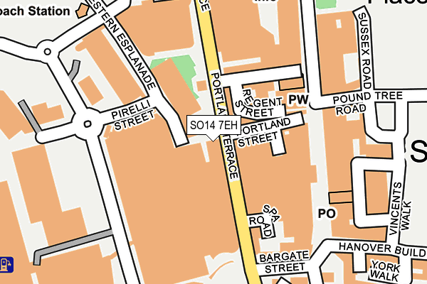 SO14 7EH map - OS OpenMap – Local (Ordnance Survey)