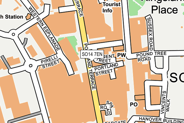 SO14 7EN map - OS OpenMap – Local (Ordnance Survey)