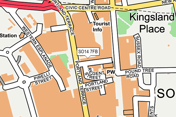 SO14 7FB map - OS OpenMap – Local (Ordnance Survey)