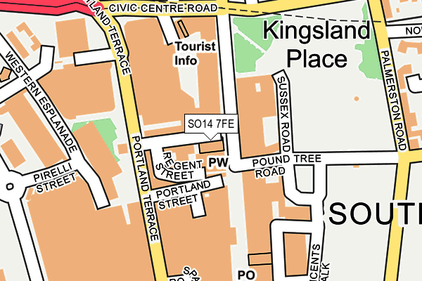 SO14 7FE map - OS OpenMap – Local (Ordnance Survey)