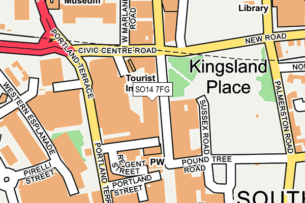 SO14 7FG map - OS OpenMap – Local (Ordnance Survey)
