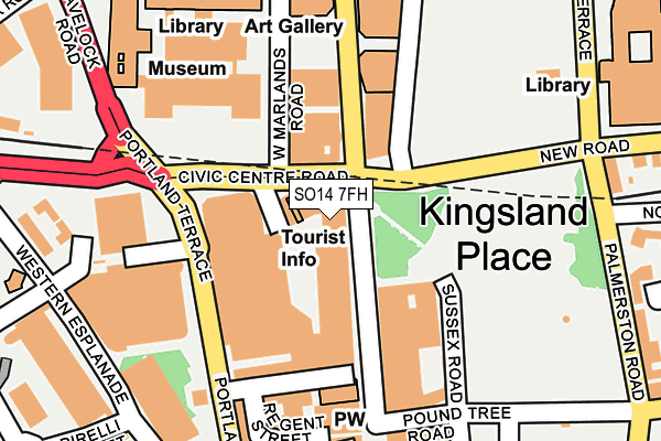 SO14 7FH map - OS OpenMap – Local (Ordnance Survey)