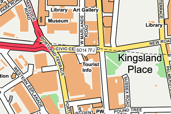 SO14 7FJ map - OS OpenMap – Local (Ordnance Survey)